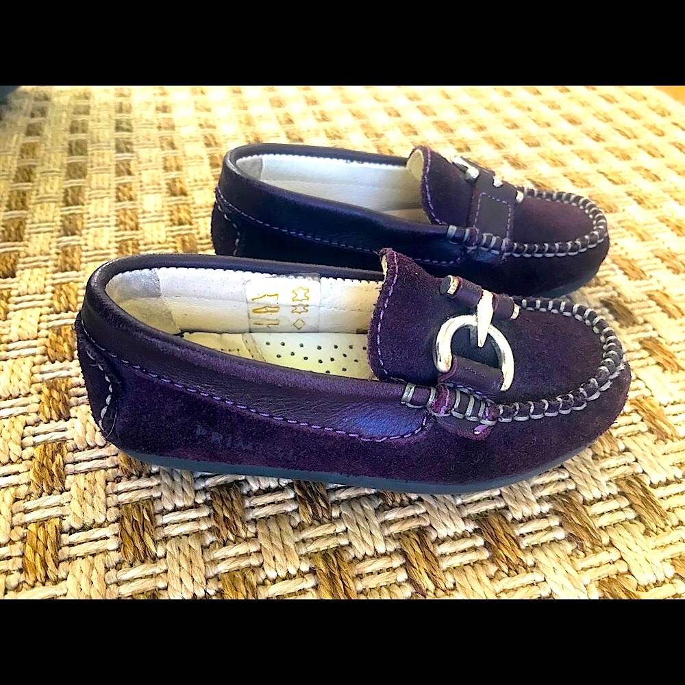 Primigi purple sued toddler loafers